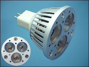 LED LAMP REAL GU5,3 12V 3-LEDx1W RED