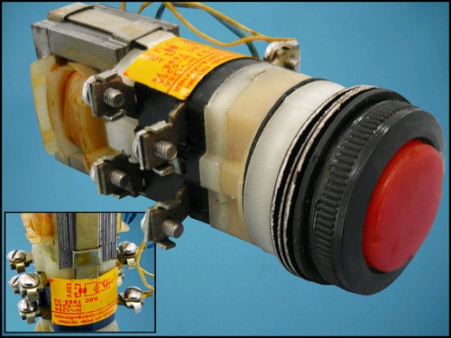 BUTTON BT337r RED 2xON-2x(ON) 8-PIN + ТРАФ 24V