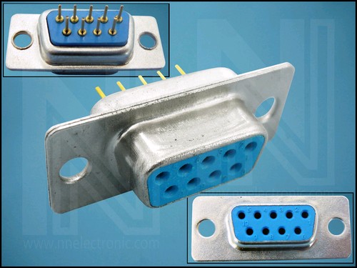 СЪЕДИНИТЕЛ D-SUB 9-PIN ГНЕЗДОВ PCB