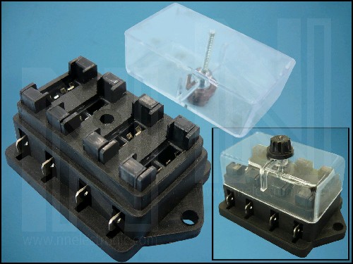 4 FUSE HOLDER + CAP AUTO 5x20mm 86x52x50mm