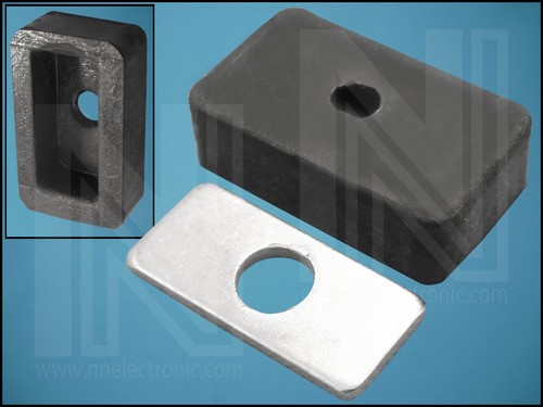 ГУМЕНО КРАЧЕ 13x22mm L6mm + МЕТАЛНА ПЛАНКА