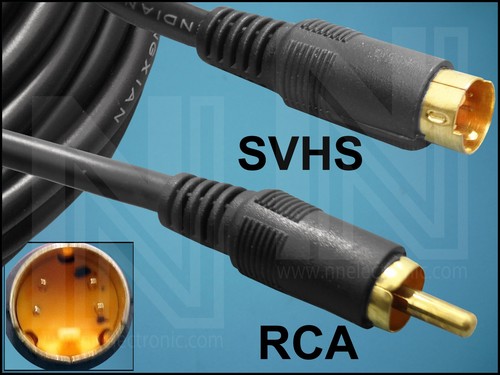 КАБЕЛ SVHS(M)-RCA(M) 4/2-PIN ф5,6mm 10M GOLD
