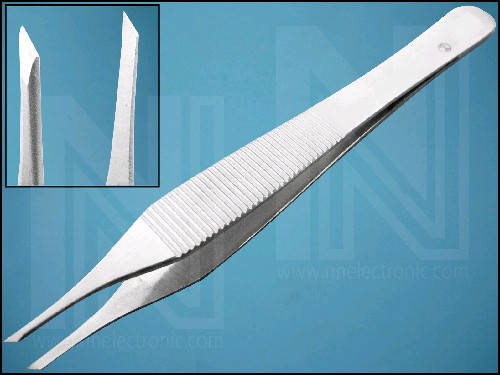 ПИНЦЕТА 120mm ПЛОСКА СКОСЕНА