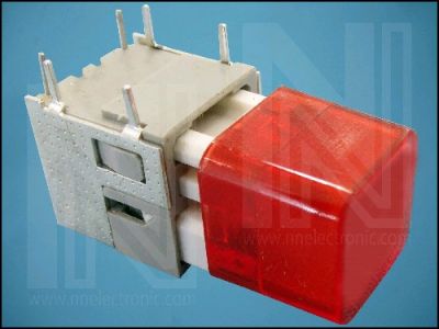 BUTTON RFT-TSE-X6-R ON-(OFF) 8-PIN + LED 1V