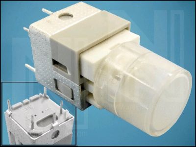BUTTON RFT-TSE-ebL-W9t OFF-(ON) 5-PIN TRANSPEREN