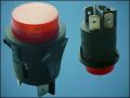 BUTTON RL5-121N-R 2xOFF-2x(ON) 4-PIN + LAMP 220V