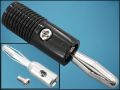 КОНЕКТОР БАНАН 4mm ЩИВТОВ ЧЕРЕН