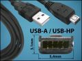 КАБЕЛ USB-A(M)/USB-HP(M) 1,8M V2.0 BLACK