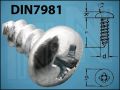 SCREW M3,5x13mm DIN7981 ROUND HEAD PH2 +