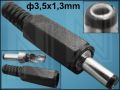 КОНЕКТОР DC ф3,5x1,3mm ЩИВТОВ ПРАВ