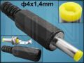 КОНЕКТОР DC ф4x1,4mm ЩИВТОВ ПРАВ