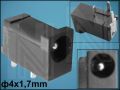 КОНЕКТОР DC ф4x1,7mm F117 ГНЕЗДОВ ЪГЛОВ PCB