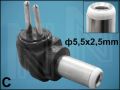 ПРЕХОД DC(M)/AC(M) 5,5x2,5mm C