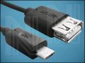 КАБЕЛ USBmicro-B(M)/USB-A(F) 0,2M BLACK