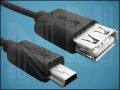 КАБЕЛ USBmini-B(M)/USB-A(F) 0,2M BLACK