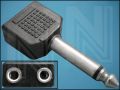 ПРЕХОД МОНО ЖАК6,3mm/M-2x МОНО ЖАК3,5mm/F Щ/Г