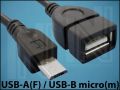 КАБЕЛ USB-A(F)/USBmicro-B(M) 0,02M V2.0 BLACK