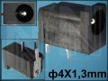 КОНЕКТОР DC ф4x1,3mm PC-GK1.3 ГНЕЗДОВ ЪГЛОВ PCB