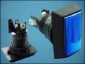 BUTTON ACTUATOR BLUE 50x33mm 2-PIN + LED 12V