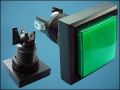 BUTTON ACTUATOR GREEN 45x45mm 2-PIN + LED 12V
