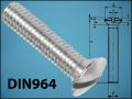 БОЛТ 4x14mm DIN964 С ПОЛУСКРИТА ГЛАВА -