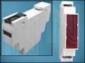 KU Z-105F 17,5x90x65mm GRAY/RED FOR DIN-RAIL