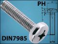 БОЛТ 3x4mm DIN7985 С ПОЛУКРЪГЛА ГЛАВА PH1 +