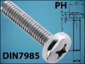 БОЛТ 3x5mm DIN7985 С ПОЛУКРЪГЛА ГЛАВА PH1 +