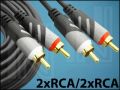 КАБЕЛ 2xRCA(M)-2xRCA(M) GOLD 002 10M ф4mm
