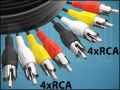 КАБЕЛ 4xRCA(M)-4xRCA(M) 1,7M 10,8x2,5mm
