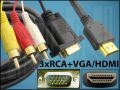 КАБЕЛ HDMI(M) - VGA(M)+3xRCA(M) GOLD 1,5M ф7,8mm