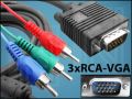 КАБЕЛ VGA(M)-3xRCA(M) 1,5M D-SUB15 ф7mm