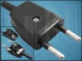 ЩЕПСЕЛ 2,5A 250V IESTO ЧЕРЕН ЗА КАБЕЛ